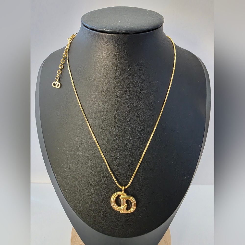 Christian Dior CD Logo Necklace